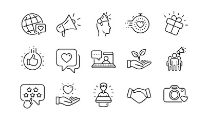 Package of icons about the Internet and about laptops