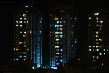 Fototapeta na wymiar night city light