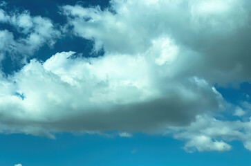 Blue sky with clouds close up