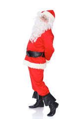 Santa Claus isolated on white background. Full length portrait