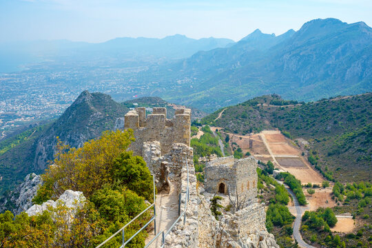 Saint Hilarion Castle, in the Kyrienia Mountain Range, Cyprus