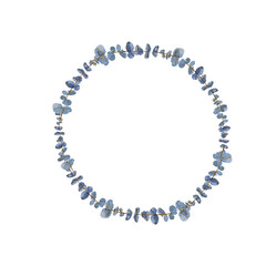 Watercolor eucalyptus wreath, garland. Wedding eucalyptus design frame, circle logo. Rustic greenery. Mint, blue tones. Hand painted branch,  leaves isolated on white background, trendy branding