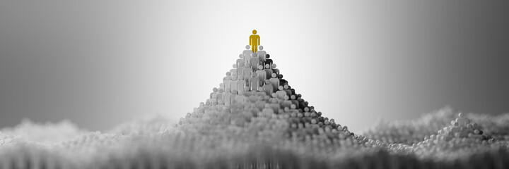 Leadership and role model concept, 3d rendering