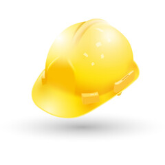 Fototapeta premium Golden Safety Helmet vector illustration 
