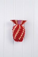 Czerwony ananas origami - obrazy, fototapety, plakaty