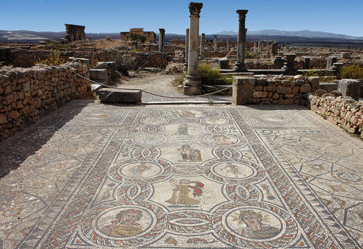 The Roman archaeological site of Volubilis in Morocco