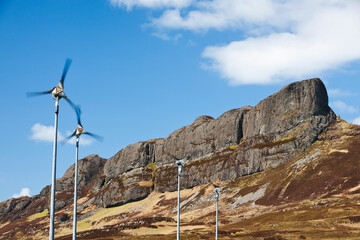 The Isle of Eigg off Scotland's west coast, shows the way forward to a renewable future. in 1997 the island was purchased from its fuedal landlord by the Eigg Heritage Trust, a par
