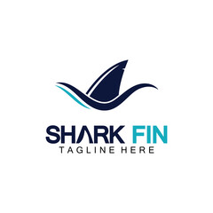 Shark fin logo vector illustration design template.Shark Logo Template-Vector illustration