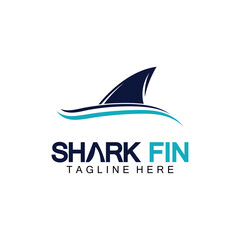 Shark fin logo vector illustration design template.Shark Logo Template-Vector illustration