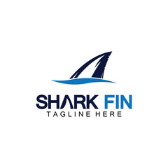 Shark fin logo vector illustration design template.Shark Logo Template-Vector illustration