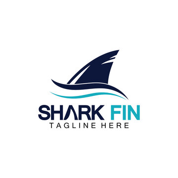 Shark fin logo vector illustration design template.Shark Logo Template-Vector illustration