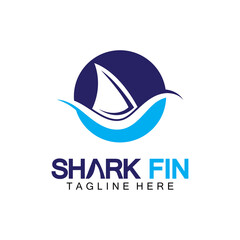Shark fin logo vector illustration design template.Shark Logo Template-Vector illustration