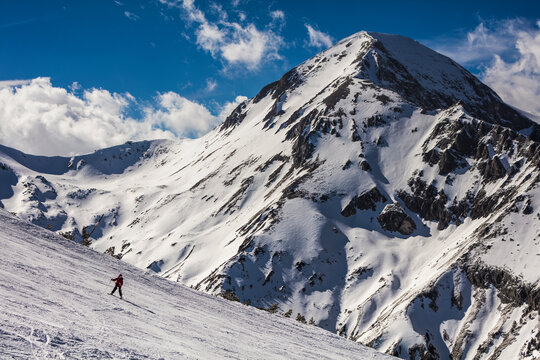 Ski area of Bansko resort in Pirin Mountains