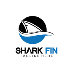 Shark fin logo vector illustration design template.Shark Logo Template-Vector illustration