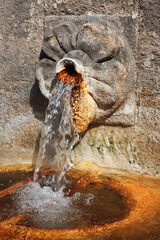 As Burgas, hot springs fountain, Ourense, Galicia, Spain