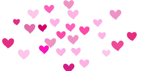 Heart confetti falling beautifully chaotically.