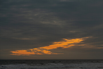 evening sky at the beach
