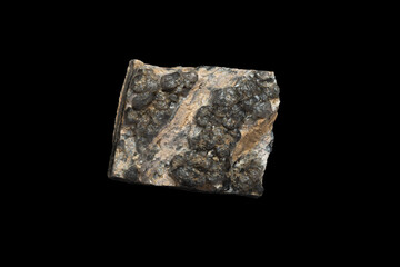 mineral stone isolated on black