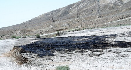 Crude oil field in Azerbaijan