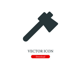 axe vector icon.  Editable stroke. Linear symbol for use on web design and mobile apps, logo. Symbol illustration. Pixel vector graphics - Vector