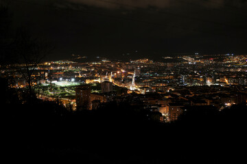 Fototapeta na wymiar Bilbao at night from a hill