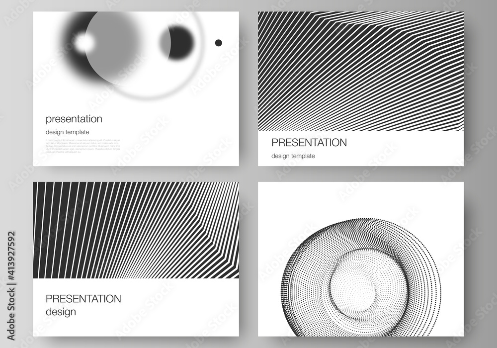 Poster the vector illustration of the editable layout of the presentation slides design business templates.