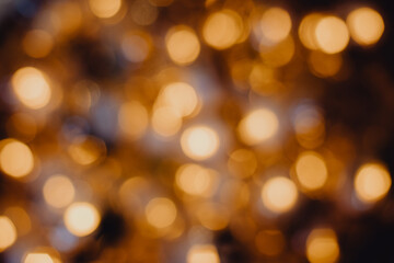 Obraz premium Bokeh de lumière dorée
