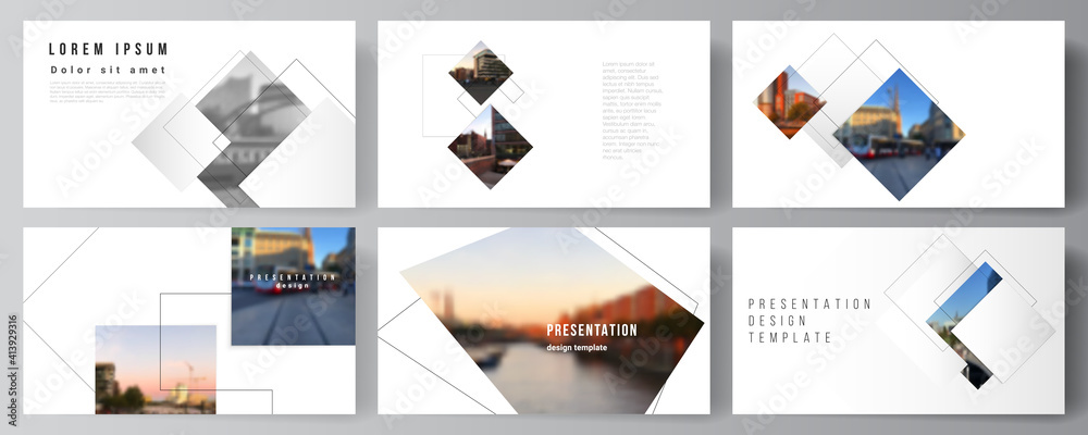 Wall mural vector layout of the presentation slides design business templates, multipurpose template with geome