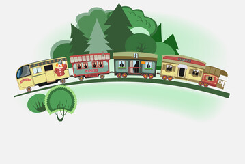 Vintage circus train