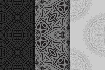 Collection seamless pattern in ethnic style