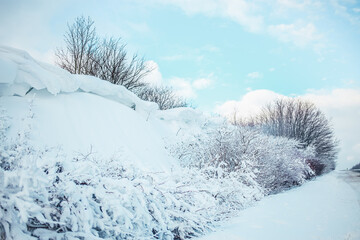 snow, winter, landscape