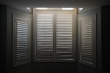 Window Shutters of a Bedroom in a Residential House