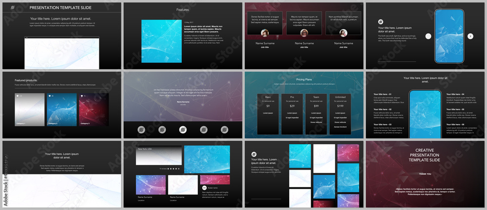 Canvas Prints vector templates for website design, presentations, portfolio. templates for presentation slides, fl