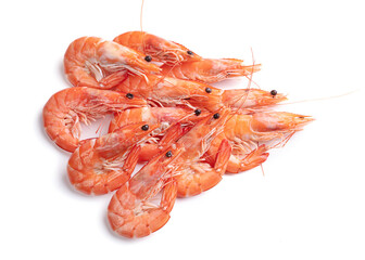 Pile of shrimps cut out