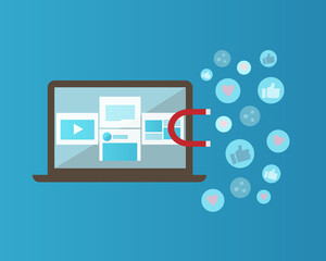 organic reach from good content marketing to help promote reach vector