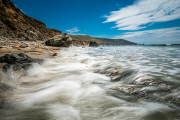 dramatic landscape photo of Big Sur,California during summer.