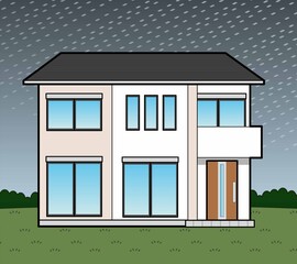 地震で壊れた家