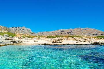 Fototapeta na wymiar Landscape of the coast of Rhodes island