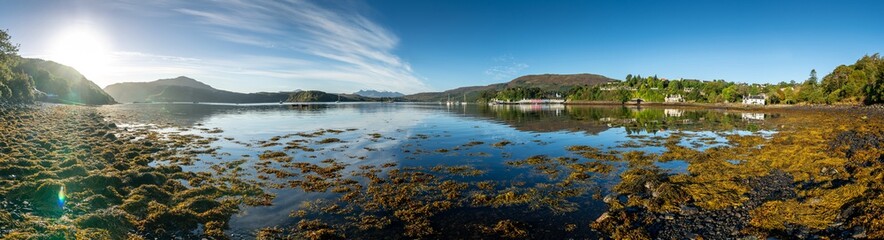 Fototapeta na wymiar Panorama of Portree, Isle os Skye, Scotland
