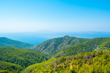 Landscape of the coast of Rhodes island