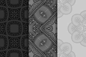 Collection seamless pattern in ethnic style