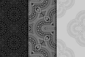 Collection seamless pattern in ethnic style