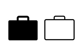 Briefcase icon set. suitcase icon. luggage symbol.