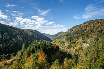 Fototapeta na wymiar the famous valley Höllental in the Black Forest 