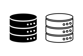 Database icon set. database vector icon