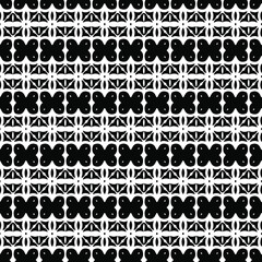 Geometric vector pattern with triangular elements. Seamless abstract ornament for wallpapers and backgrounds. Black and white colors.