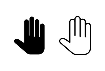 Obraz premium Hand icon set. hand vector icon, palm