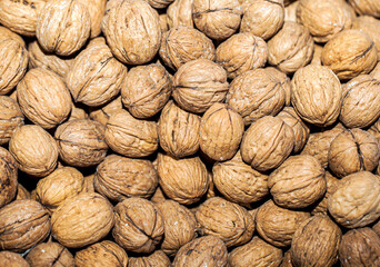 Raw healthy Food Walnut Close Up