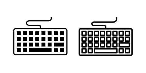 Keyboard icon set. keyboard vector symbol