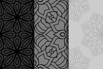 Collection seamless pattern in ethnic style